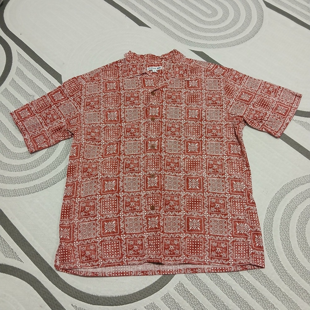 Reyn spooner mens small red shirt handkerchief print shortsleeve button down